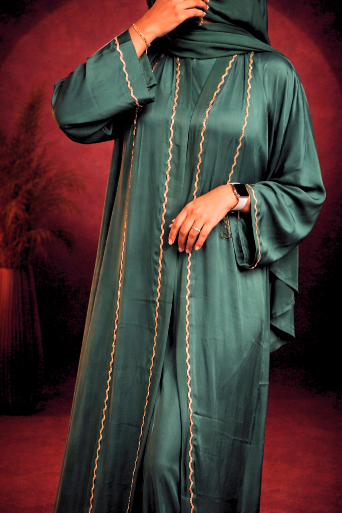 Emerald Abaya – Timeless Elegance, Luxurious Fabric and Modest