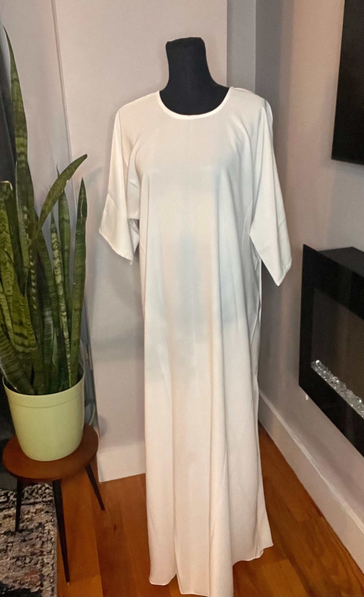 White Half Sleeve Inner Dress