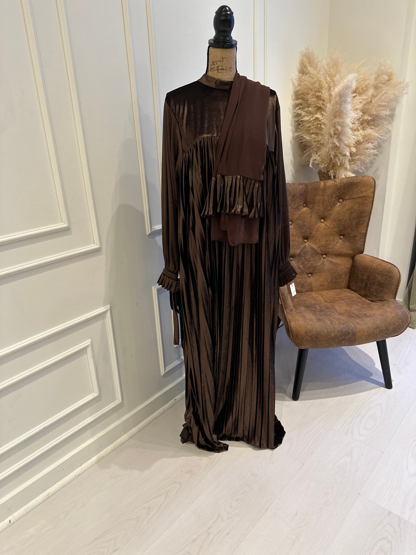 Chocolate Velvet Abaya