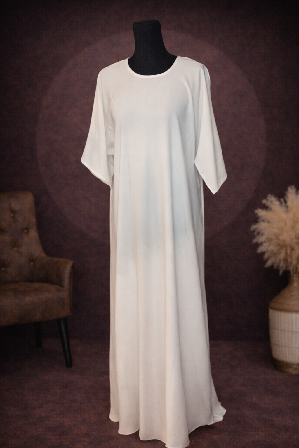 White half Sleeve inner Dress